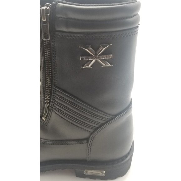 Xelement \'Impact\' 1506 Black Lace-Up Motorcycle Biker Boots Men\'s Size 10 NWT